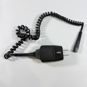 Braun Shaver Charger Power Cord Type 5497 Black 12V AC Adapter Coiled Genuine